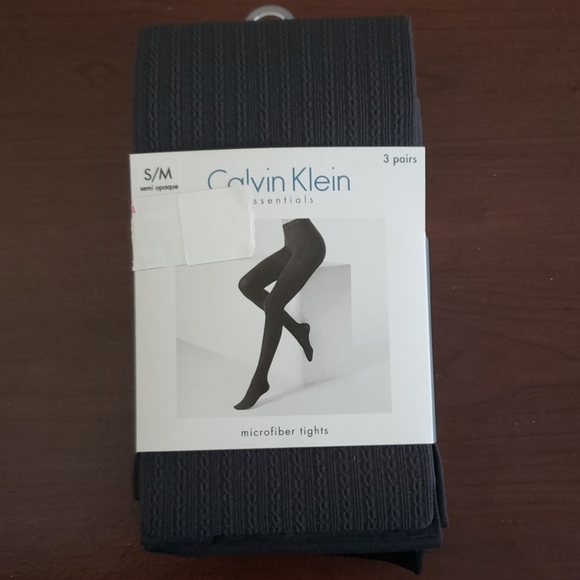 Calvin Klein Semi Opaque Mini Cable 3 Pack tights - Picture 1 of 4